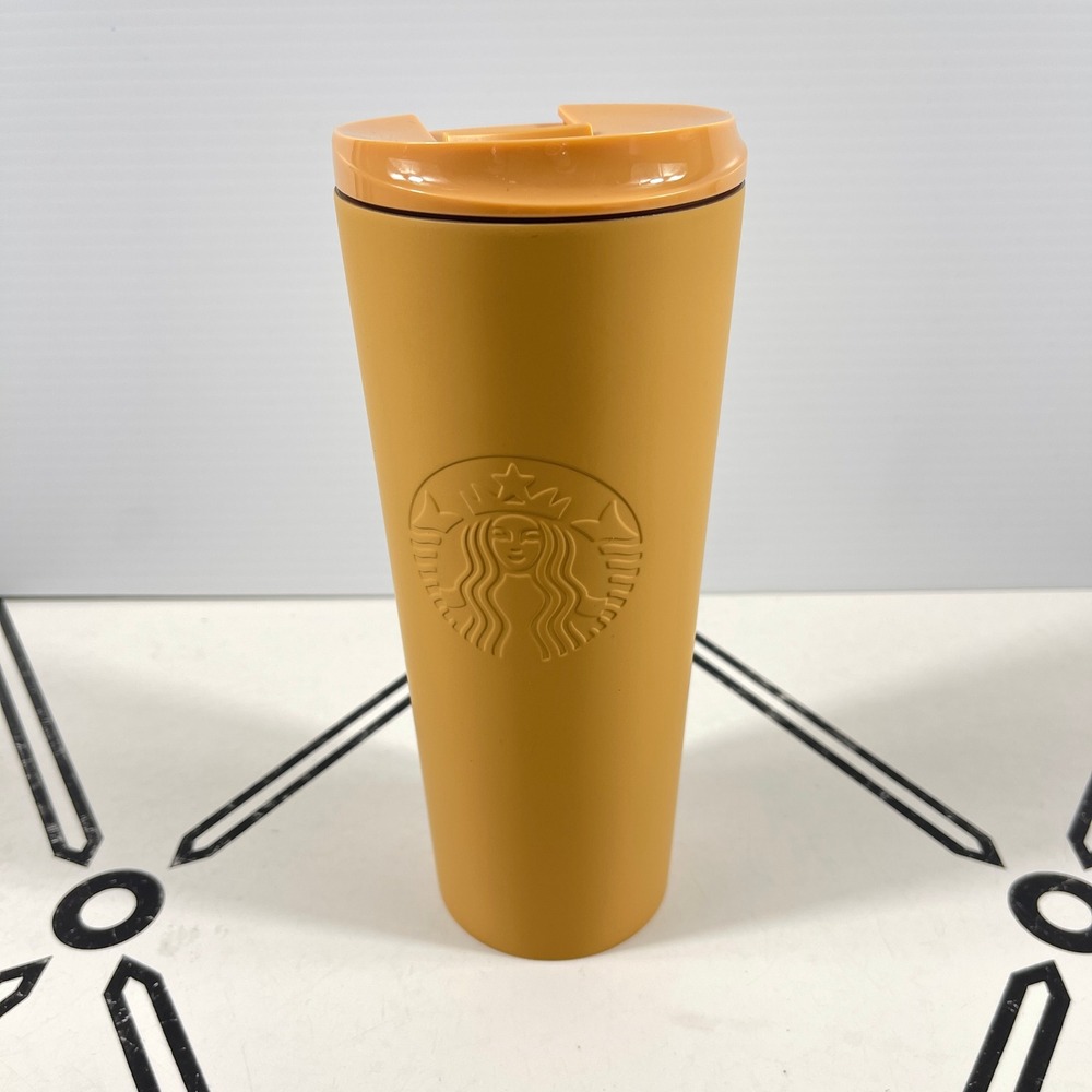 Starbucks 2025 Peach Burnt Orange Matte Stainless Steel Tumbler 16oz NEW